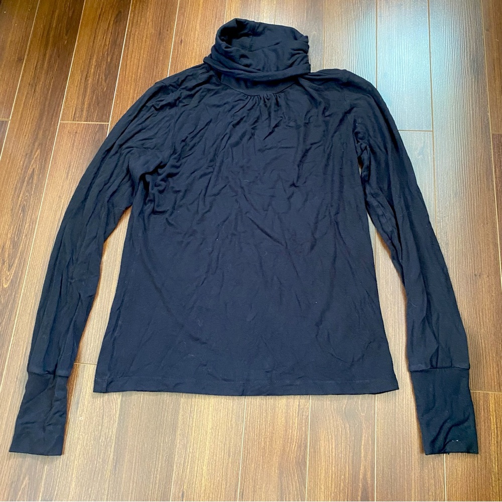 Façonnable Black Turtleneck Long Sleeve T-shirt